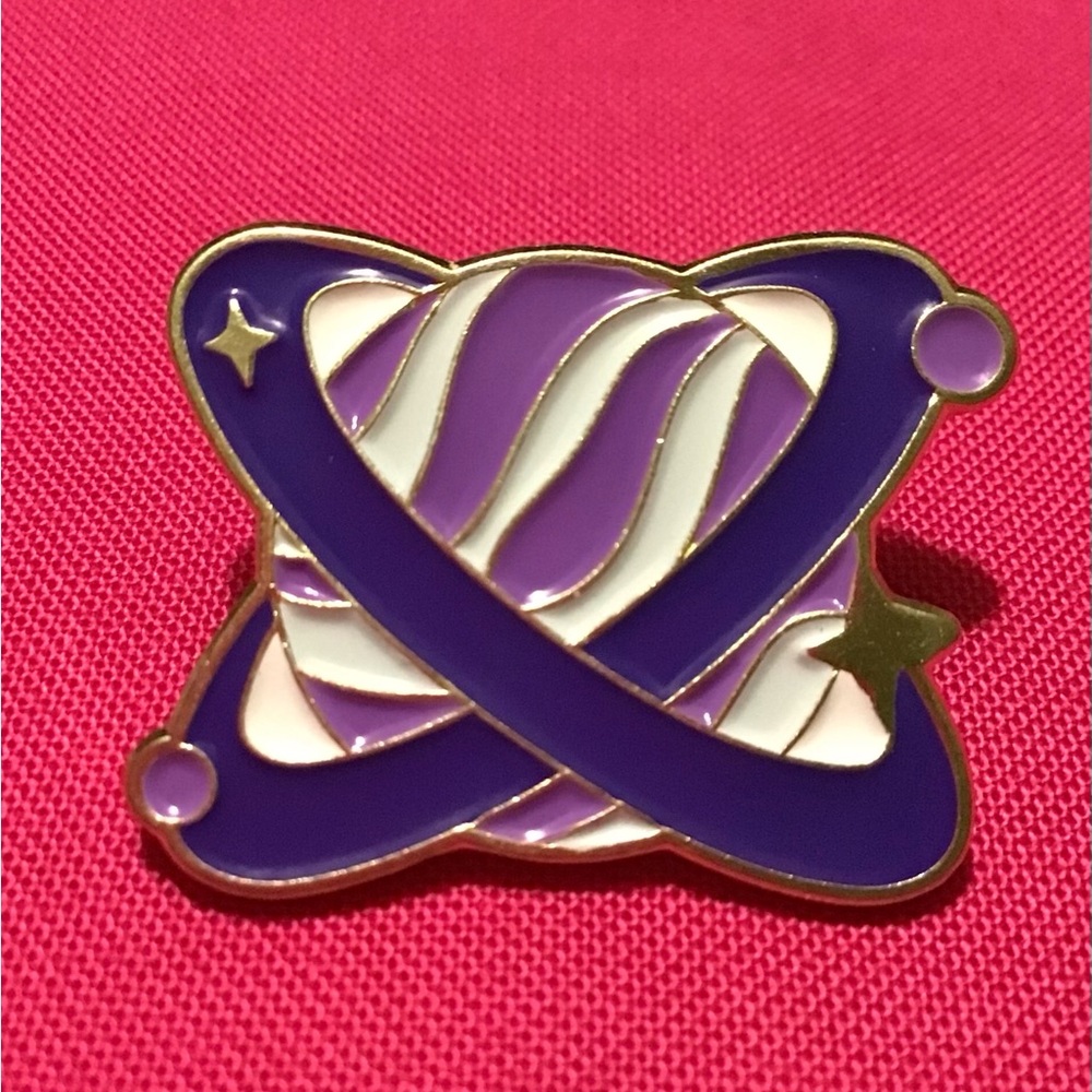 Purple Saturn Enamel Pin